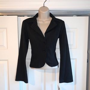 NWT Wrapper Black STRETCH Cropped BLAZER 1